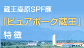 蔵王高原SPF豚 「ピュアポーク蔵王」特徴